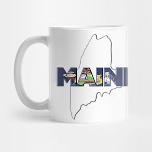 Maine Colored State Letters Mug